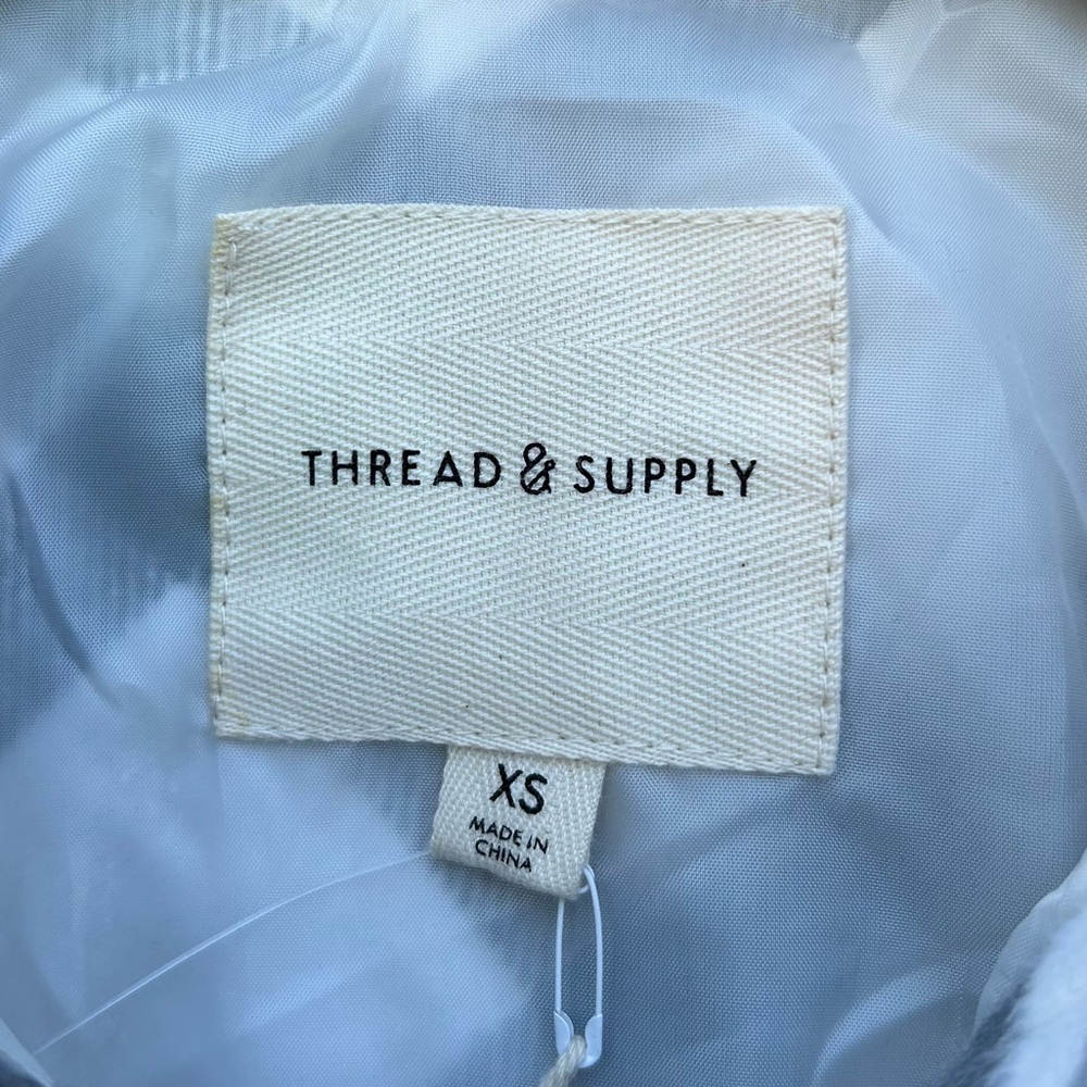NWT Thread & Supply Plaid Shirt Jacket Grey White XS - Picture 4 of 16